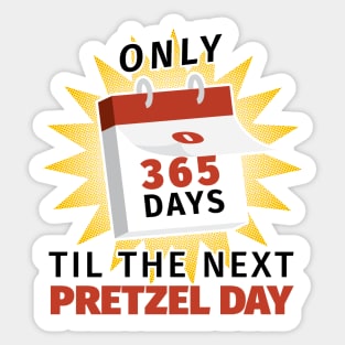 Pretzel Day Sticker